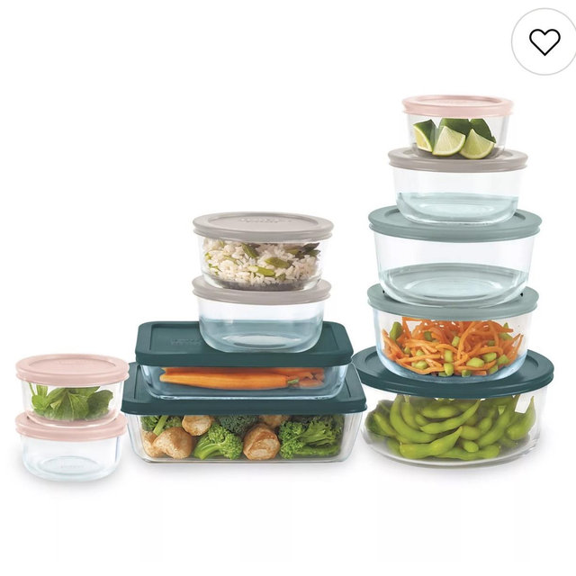 Pyrex 22-pc. Glass Food Storage Set - Clear, 22 PC