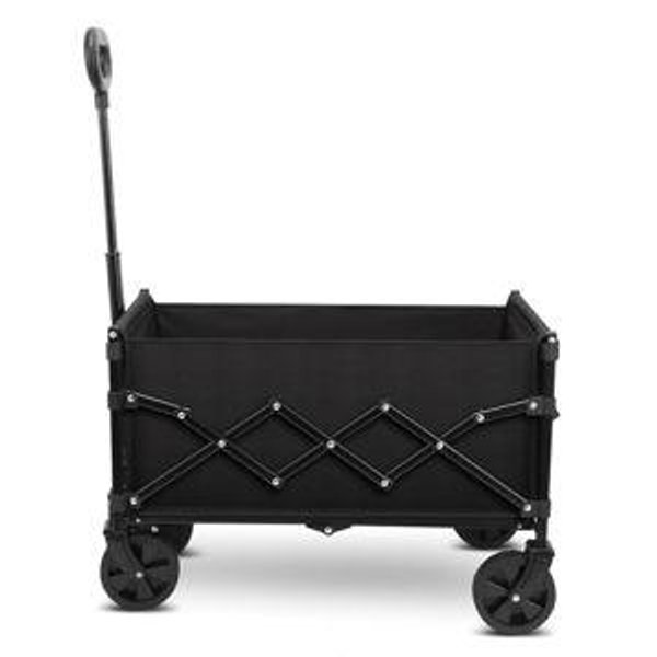 Folding Wagon Cart, Portable Heavy Duty Utility Foldable Garden Wagon Cart for Sports, Shopping, Camping and Outdoors