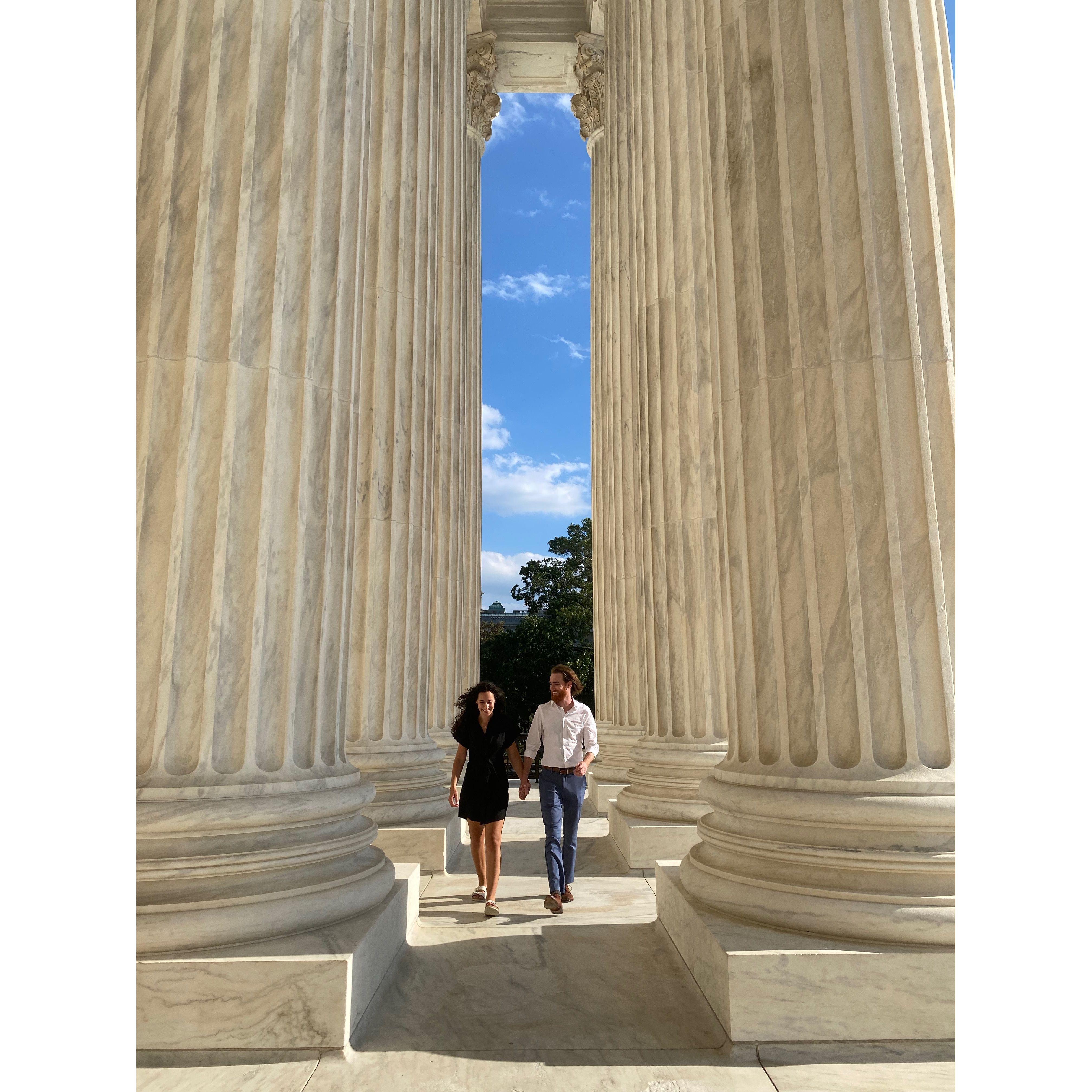 Never been to DC? Now you have, for a nice stroll between the Supreme Court columns