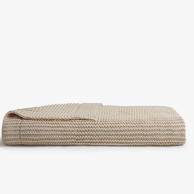 Organic Cotton Knit Throw