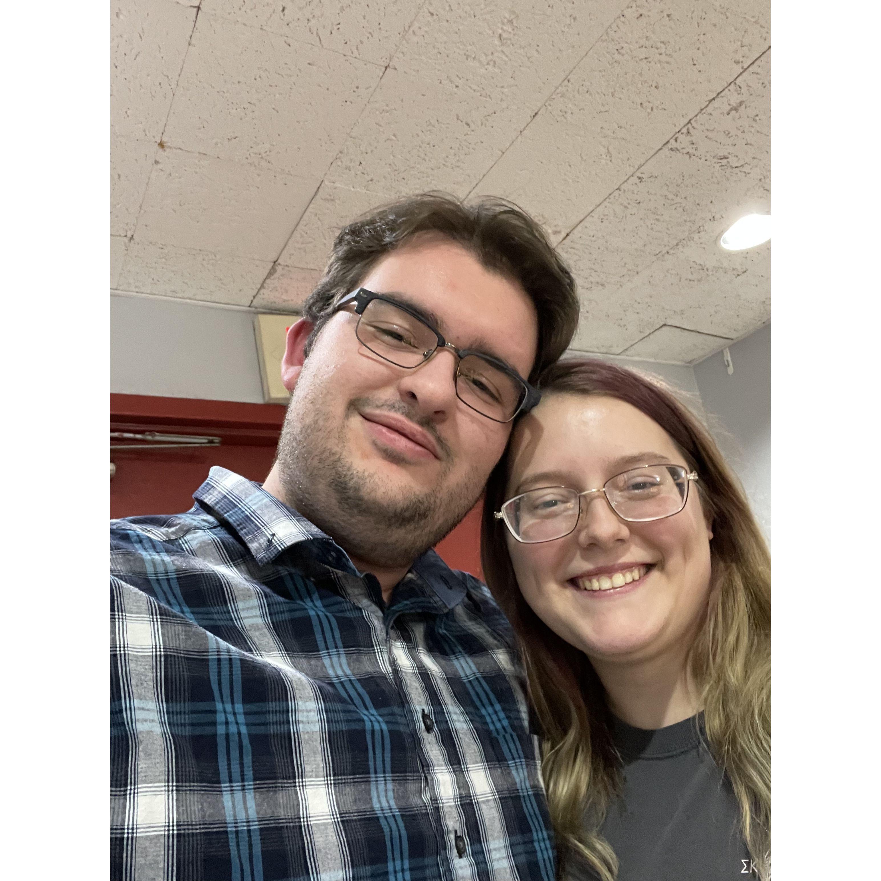The first ever picture we took together! Corbin said his friends wanted to know what Zippy looked like.