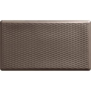 Basketweave Brown 20 in. x 36 in. Comfort Mat