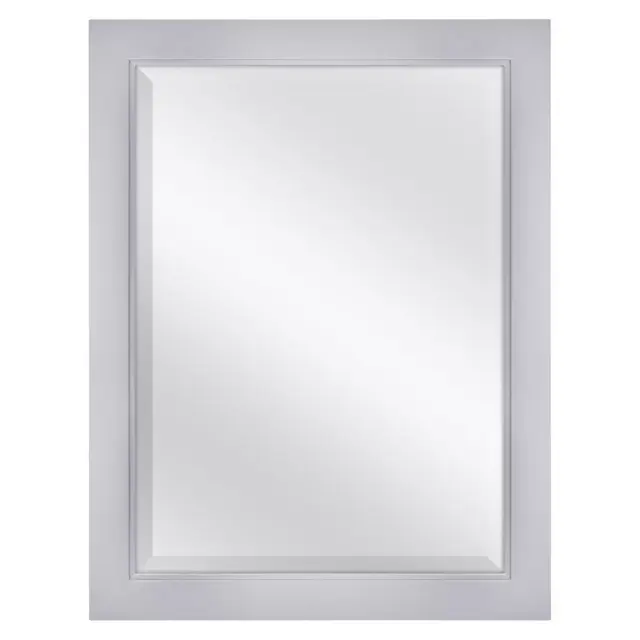 20-Inch x 26-Inch Decorative Rectangular Wall Mirror in Grey