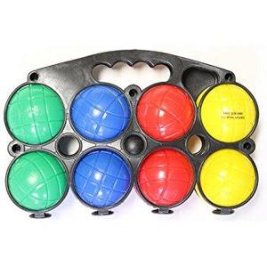 Harvil 90mm Bocce Ball Set. Includes 8 Poly-Resin Balls, 1 Pallino, 1 Nylon Zip-Up Carrying Case and Measuring Rope