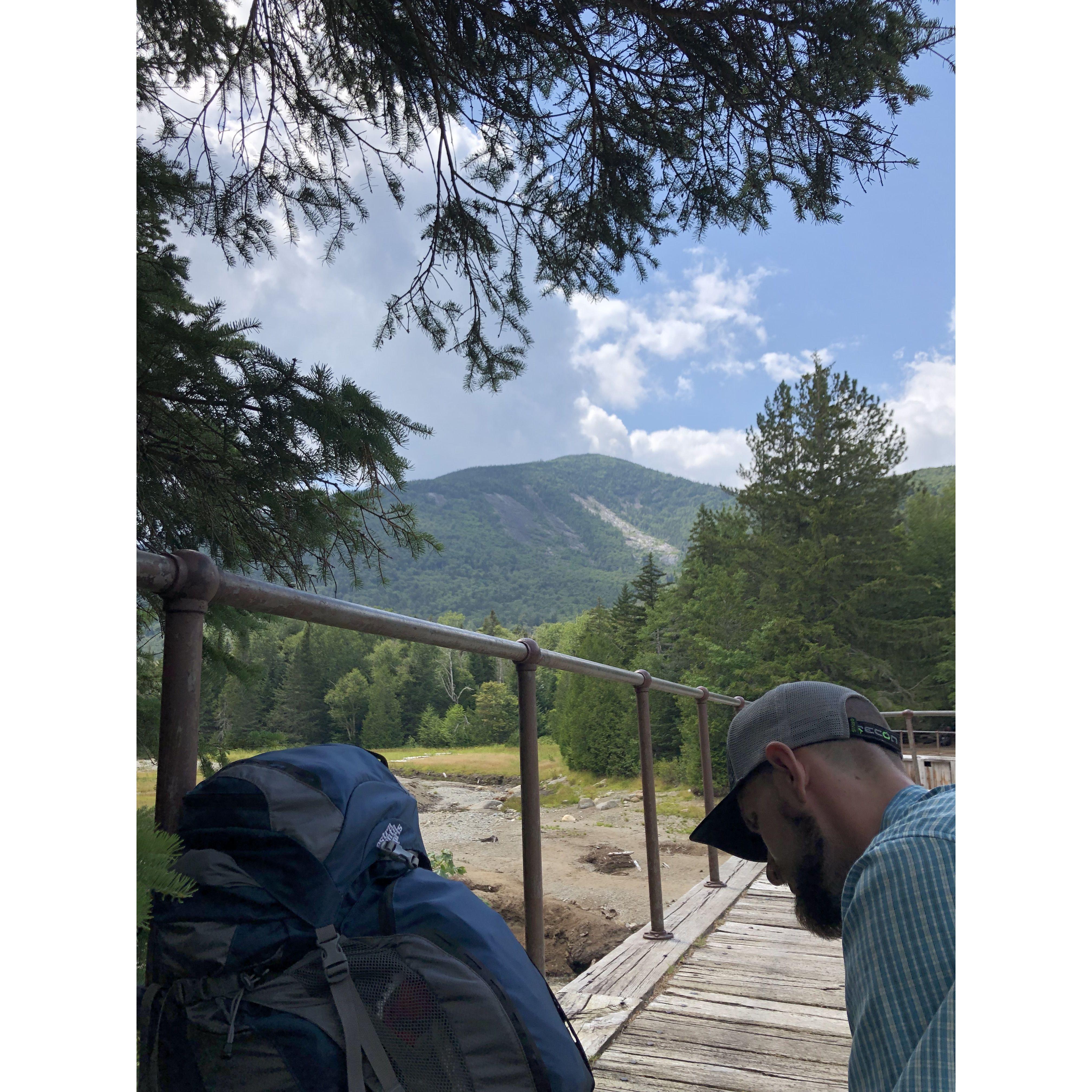 One of our first trips together, backpacking Mt. Colden.