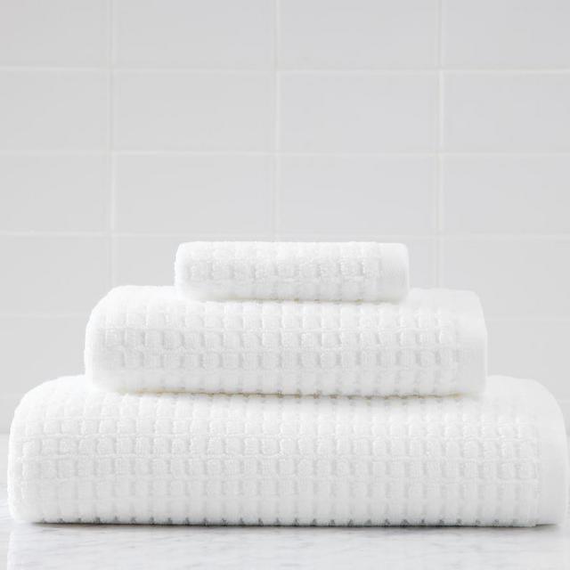 White Waffle Terry Towels, Set of 3