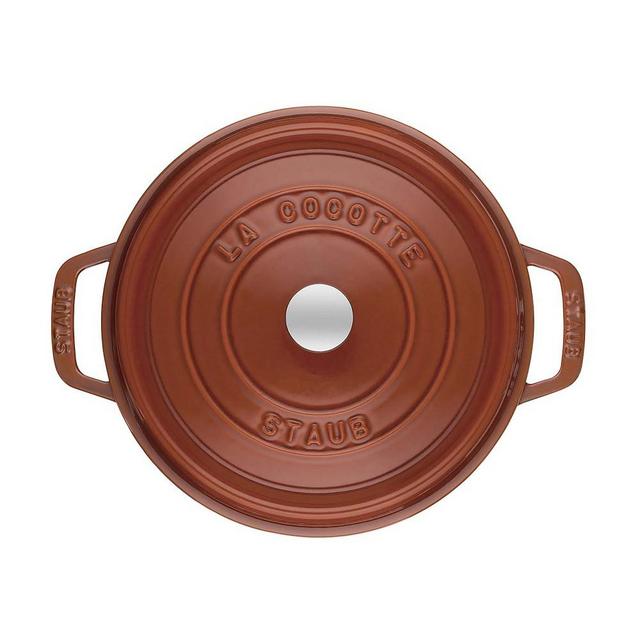Staub Enameled Cast Iron Round Dutch Oven, 2 3/4-Qt., Burnt Orange