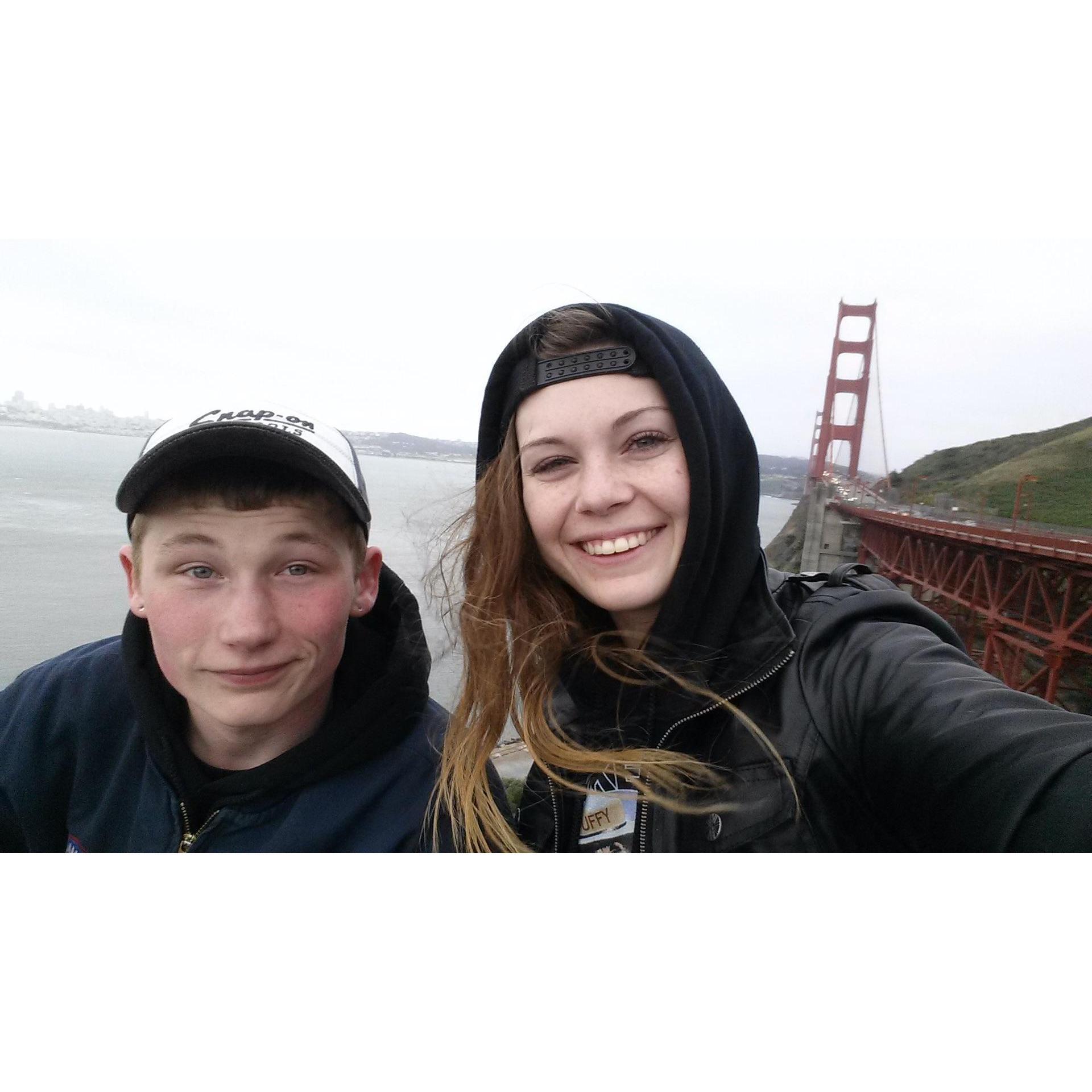Our first big trip together - San Francisco! This was after we rode our bikes across the Golden Gate Bridge.