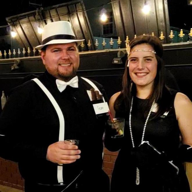 At a roaring 20s party