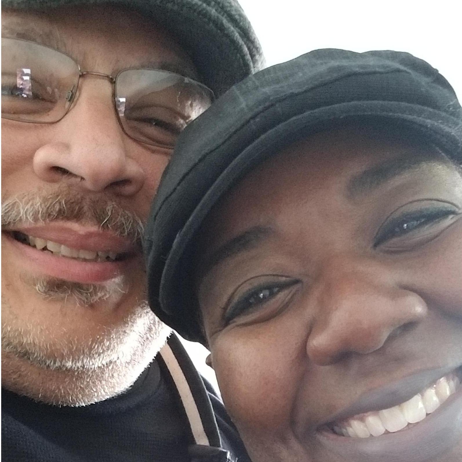 Our first selfie in April 2018 . . . #mochaandmilk