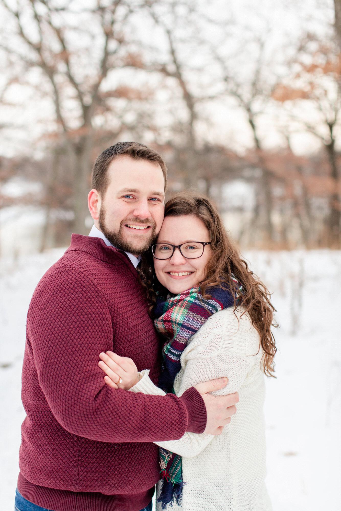 Engagement Photos at Silverwood Park in St. Anthony, MN - December 7, 2019 (photo credit: Katzie & Ben Photography)