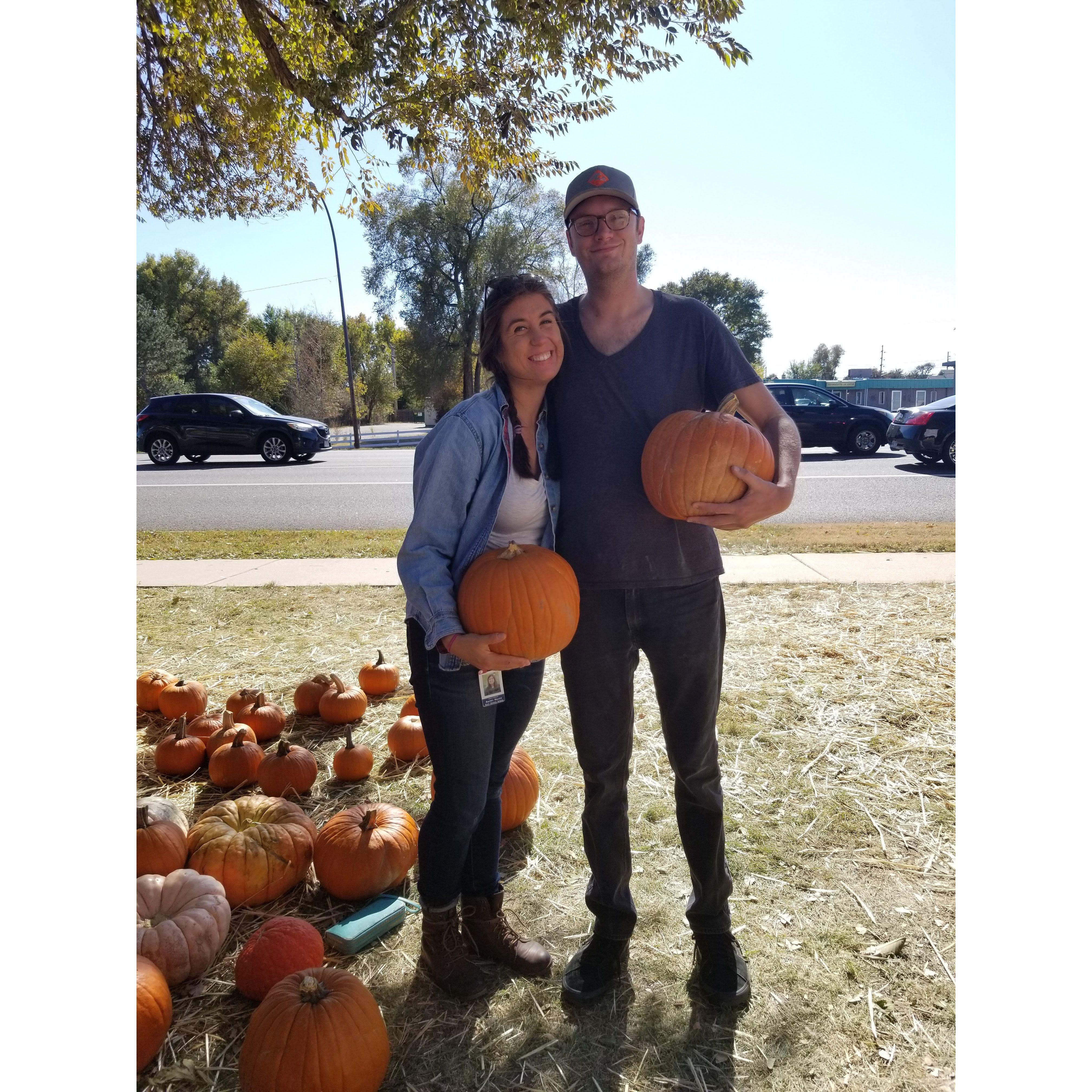 Picking out pumpkins in October 2019!