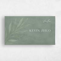 Green Wedding Place Card - Castille