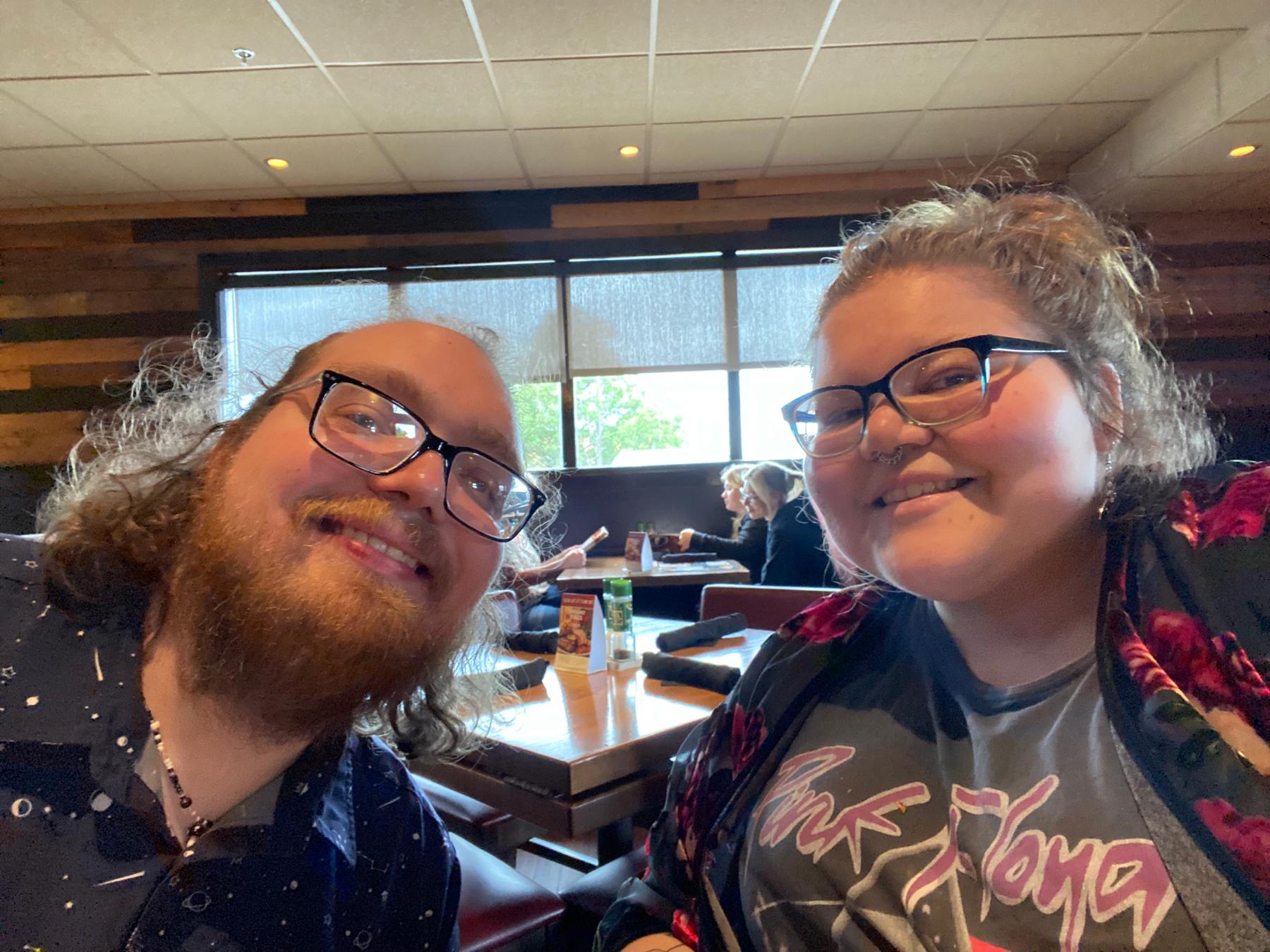 Dinner after Rob popped the question!