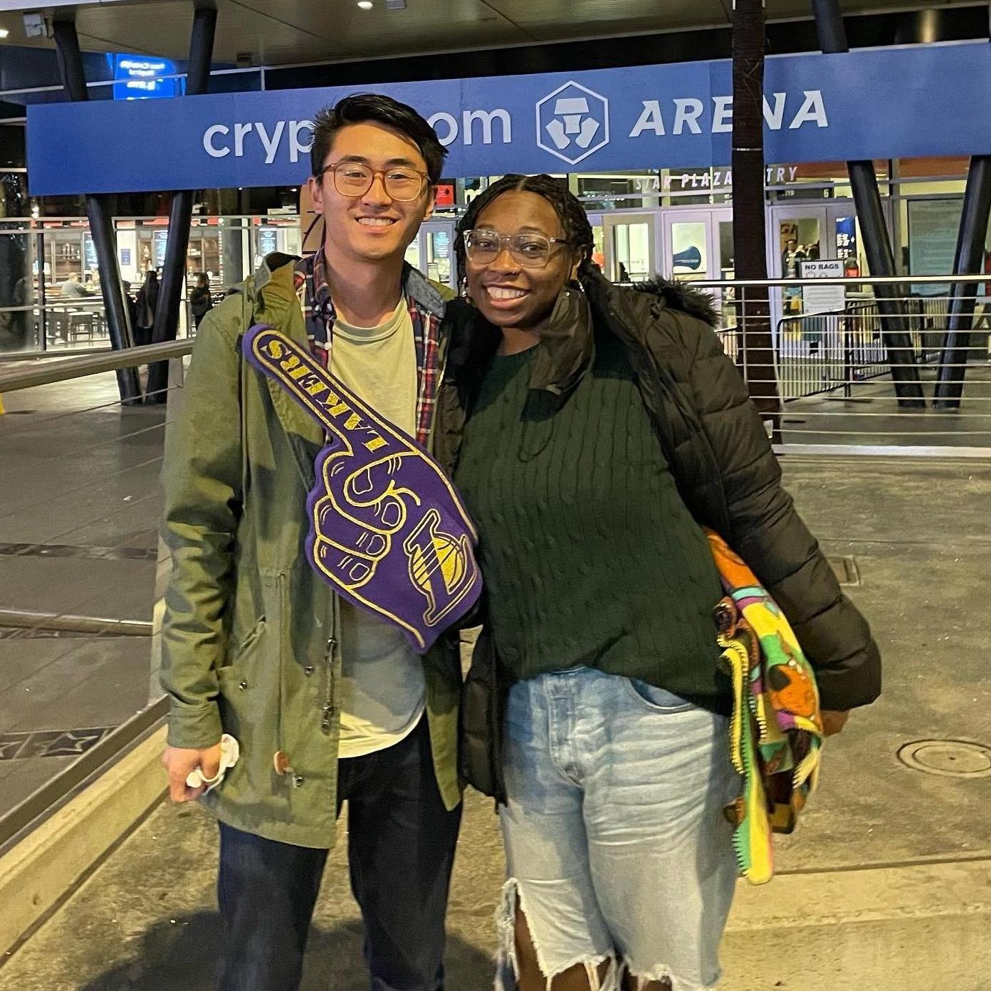Our first Laker game!