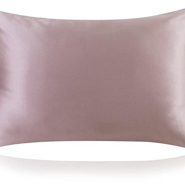 ZIMASILK 100% Mulberry Silk Pillowcase for Hair and Skin,with Hidden Zipper,Both Side 19 Momme Silk,600 Thread Count, 1pc (Queen 20''x30'', Gray Brown)