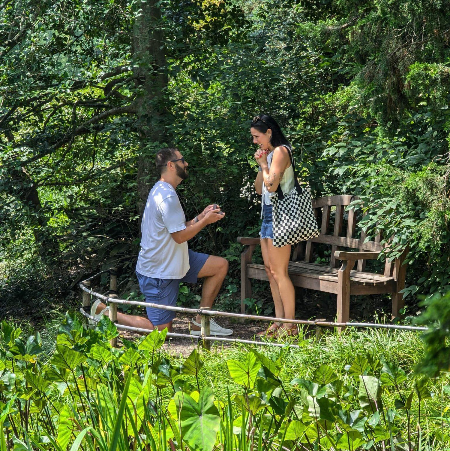 August 4th, 2024: Justin proposed at Duke Gardens