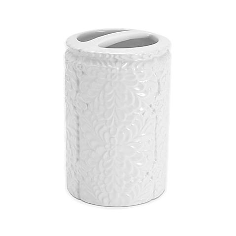 Kassatex Foglia Toothbrush Holder in White