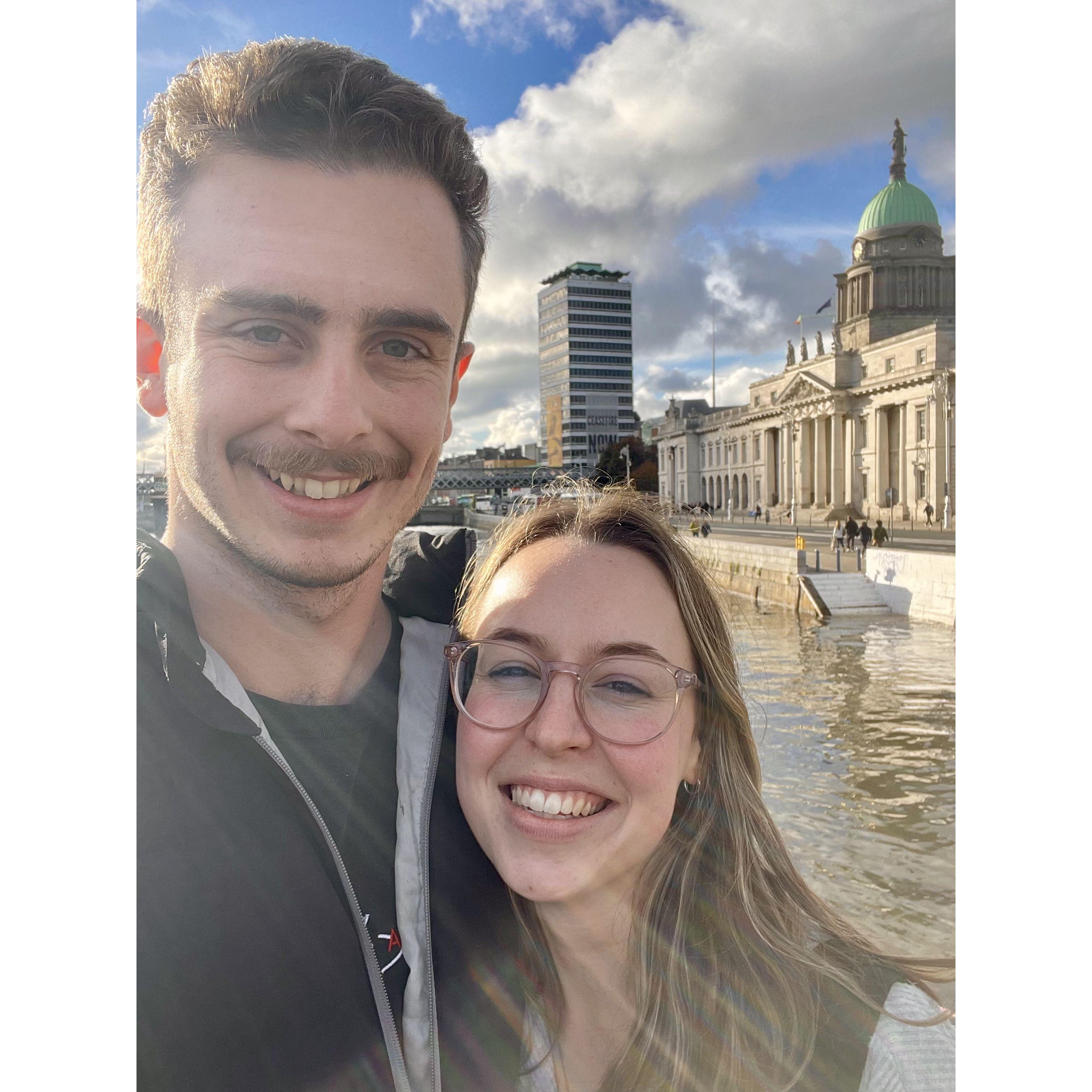 Dublin, October 2025: Our first photo together after two months of long distance!