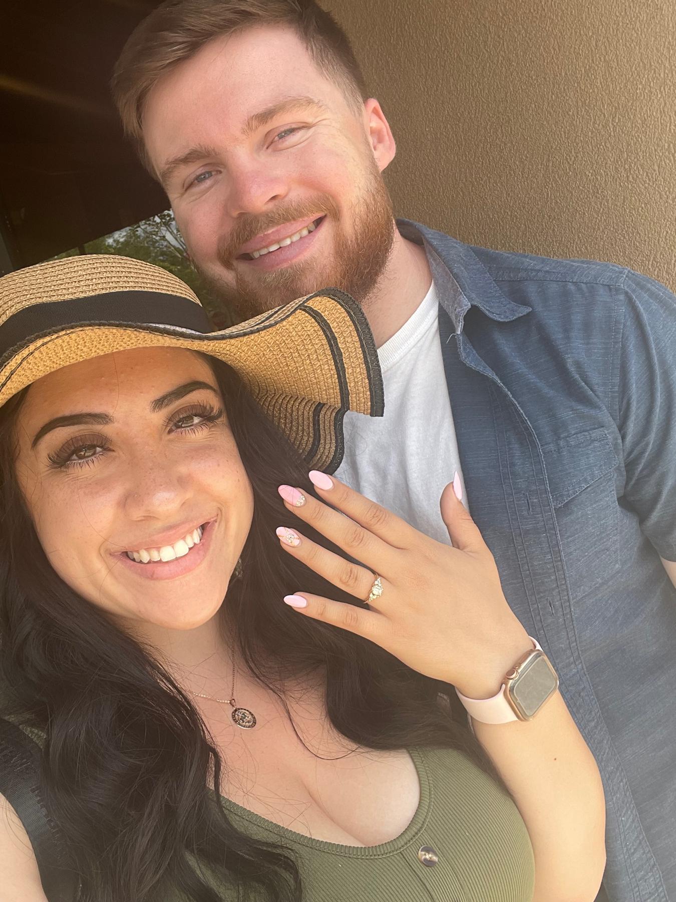 The morning after we got engaged!