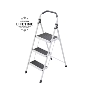 3-Step Steel Lightweight Step Stool Ladder 225 lbs. Load Capacity Type II Duty Rating (9ft. Reach Height)