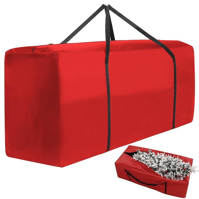 Christmas Tree Storage Bag, 12 ft Skeleton and Tree Bag, with Handles & Dual Zipper, Heavy Duty Waterproof Large Storage Container for Trees and Decorations, Multi-purpose Indoor/Outdoor Storage