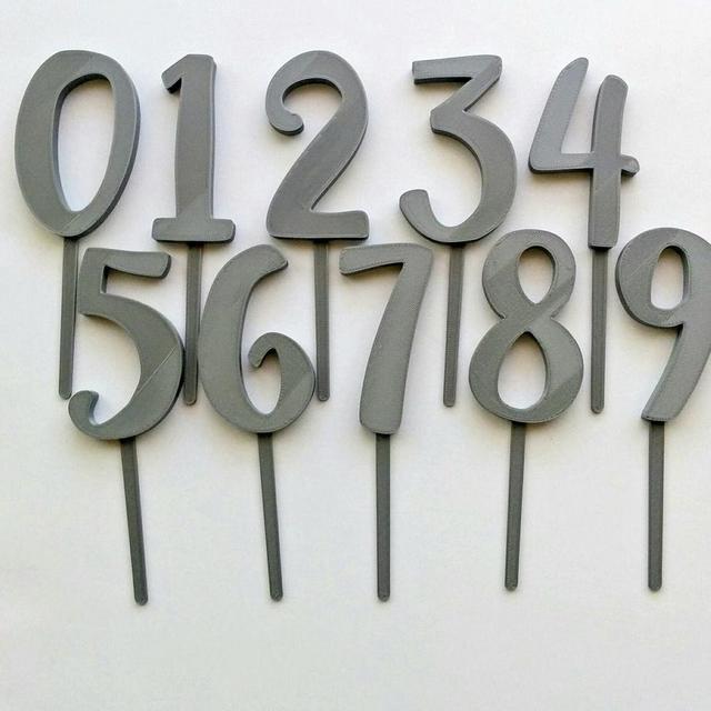 Reusable Birthday Number Candle Holders in Silver/Gray