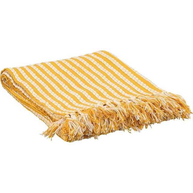 Primitives by Kathy Yellow Stripes Decorative Throw Blanket