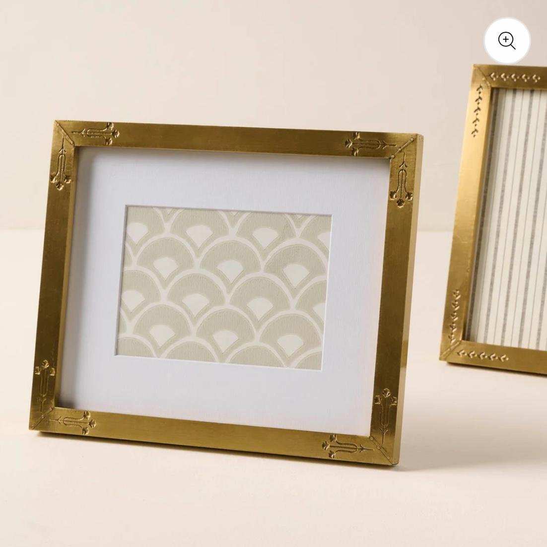 Floral Antique Brass Photo Frame | 4x6