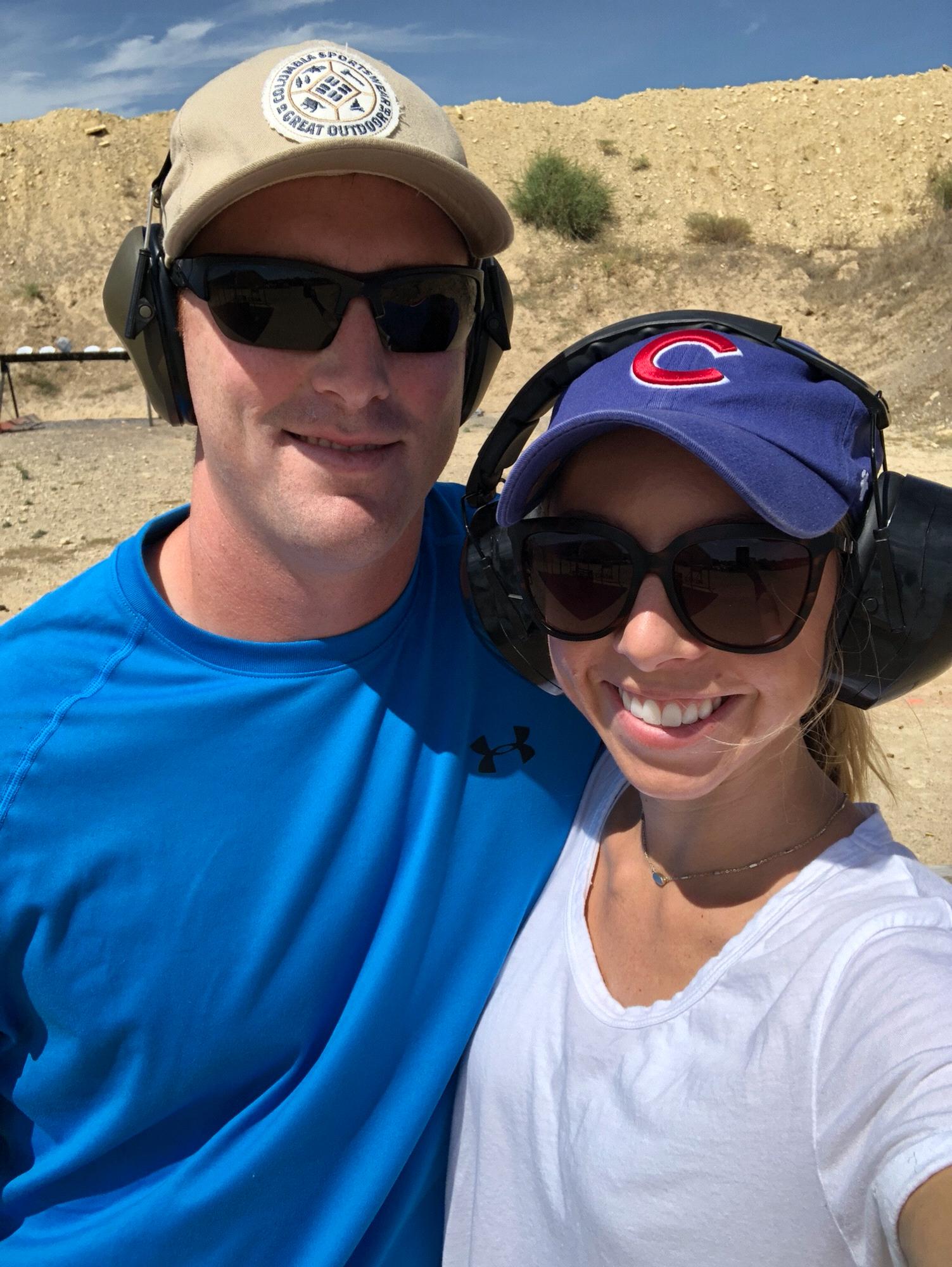 Kevin took Teresa to the shooting range