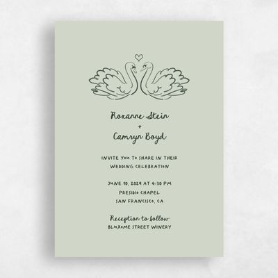 Deep Forest, Green Wedding Invitation - Somero Classic