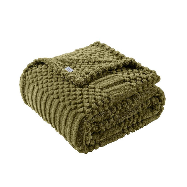 50x70 Inch Green Throw Blanket - Soft & Fluffy Fleece, Cute & Aesthetic, Perfect for Sofa, Couch, Chair, Bed, Living Room & Bedroom, All-Season Use, Plush & Cozy Decorative Blanket