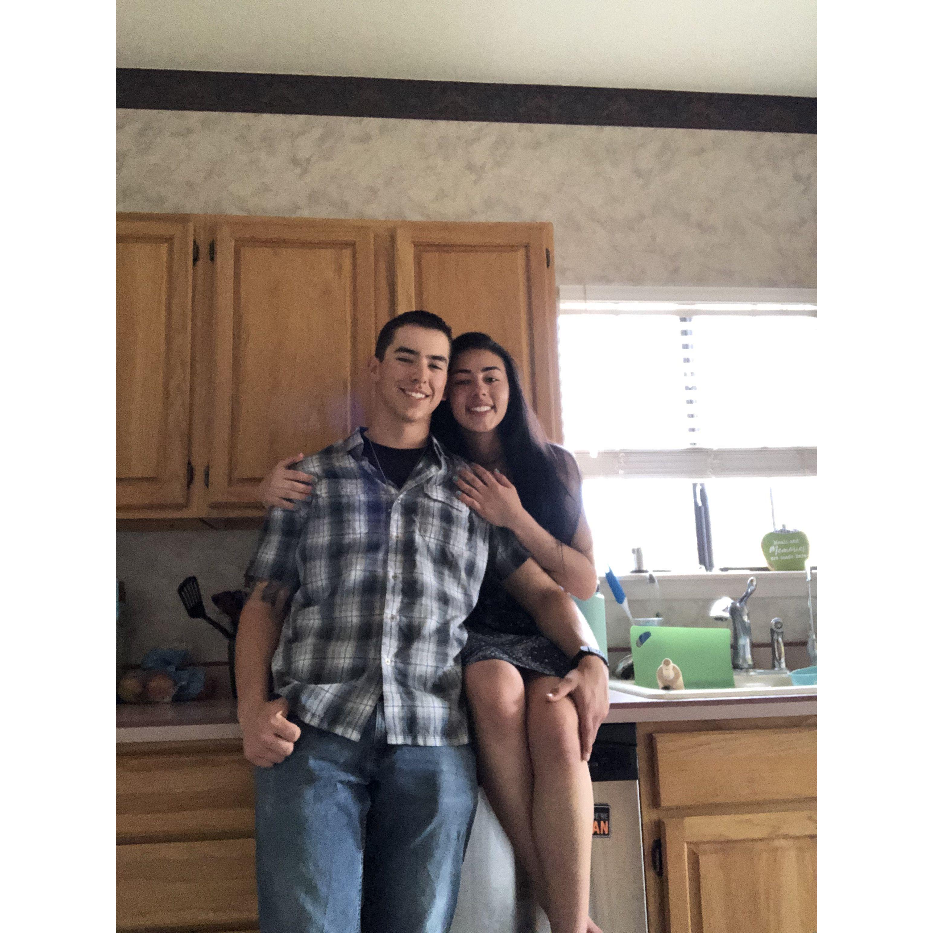 The first photo we took as an official couple. It was after church together.