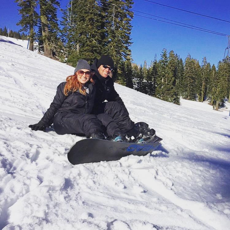 One of many Tahoe trips - and our first time snowboarding together!