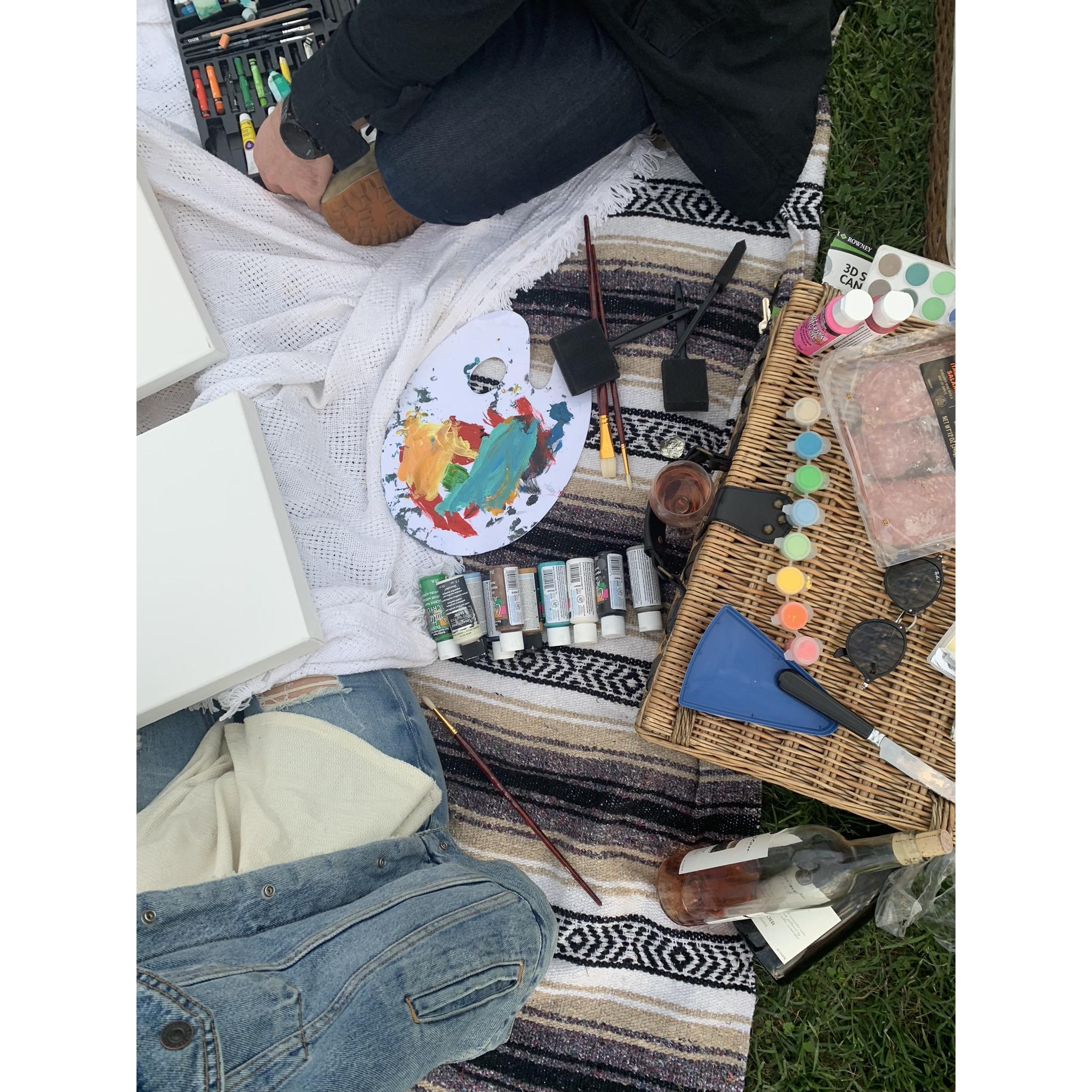 One of our favorite dates; painting at Arrington Vineyards