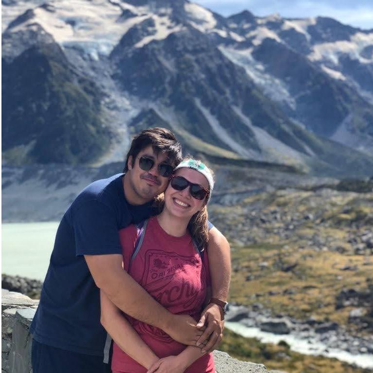 On our hike to Aoraki.
