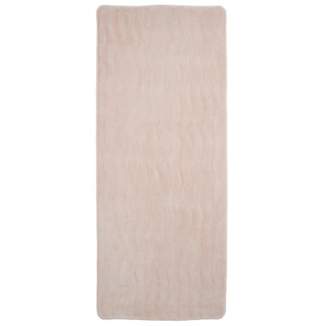 Wave Memory Foam Extra Long Bath Rug Mat Ivory - Yorkshire Home