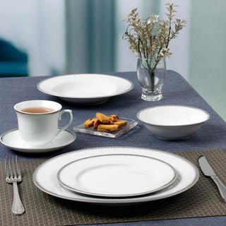 Alyssa 24-Piece Silver Dinnerware Set, Service for 4