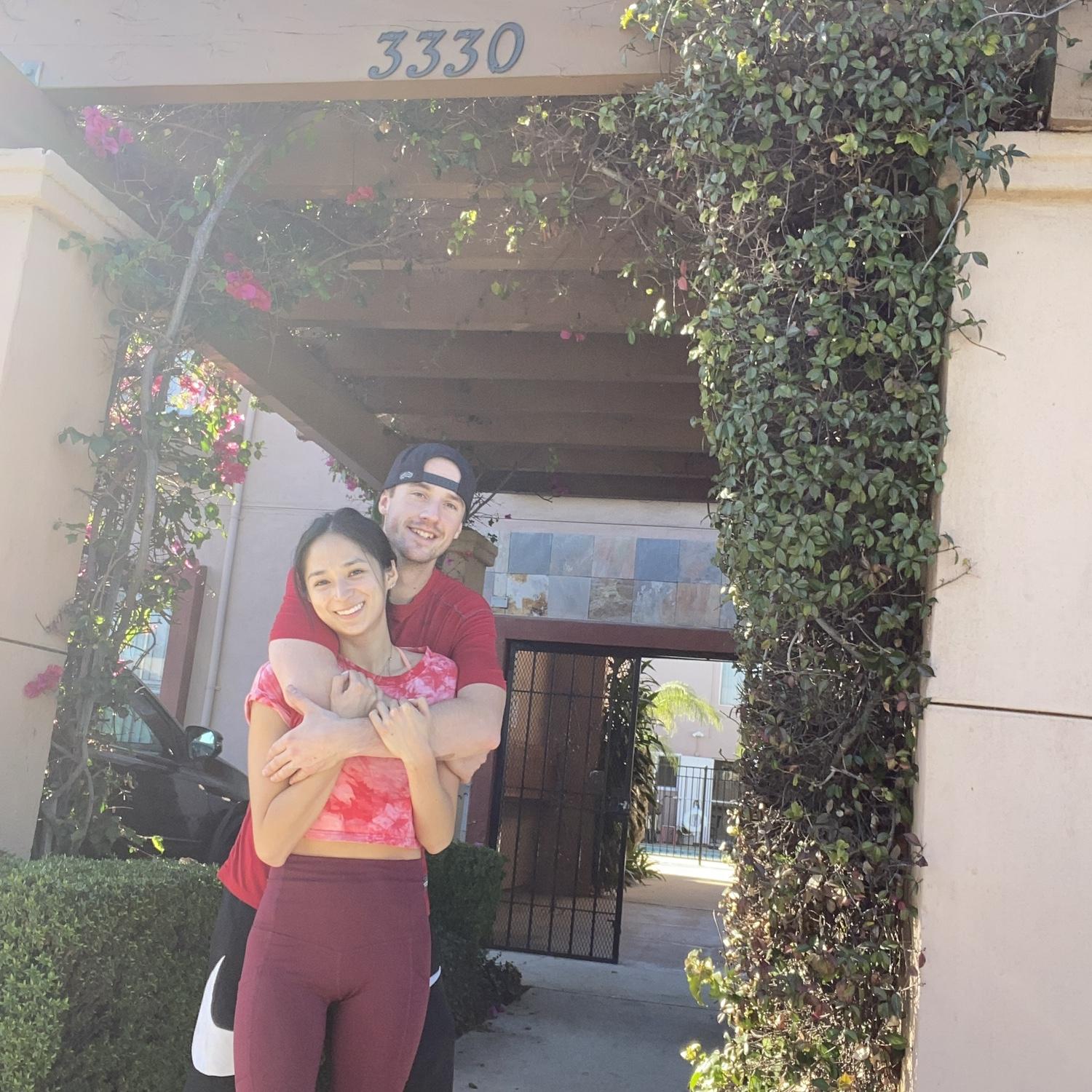Our first apartment together in San Diego! We can make it through anything if we can live in a 500 square foot apartment during a pandemic :)