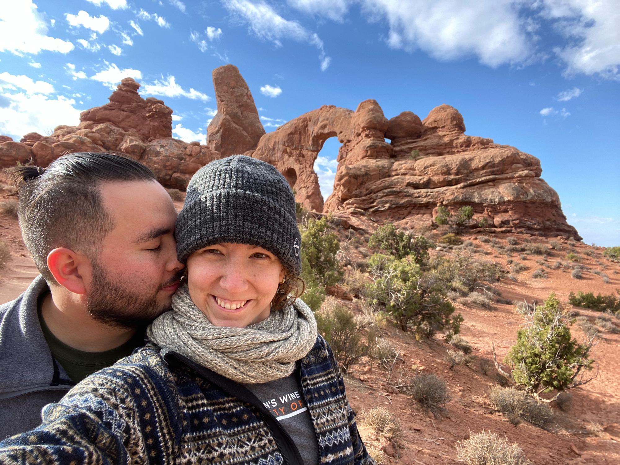 Cheesing at Arches National Park