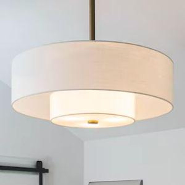Hunter Jasmine Roth Brookside 30-in Luxe Gold with Matte White Blades Fandelier Ceiling Fan With Light 3 -Blade
