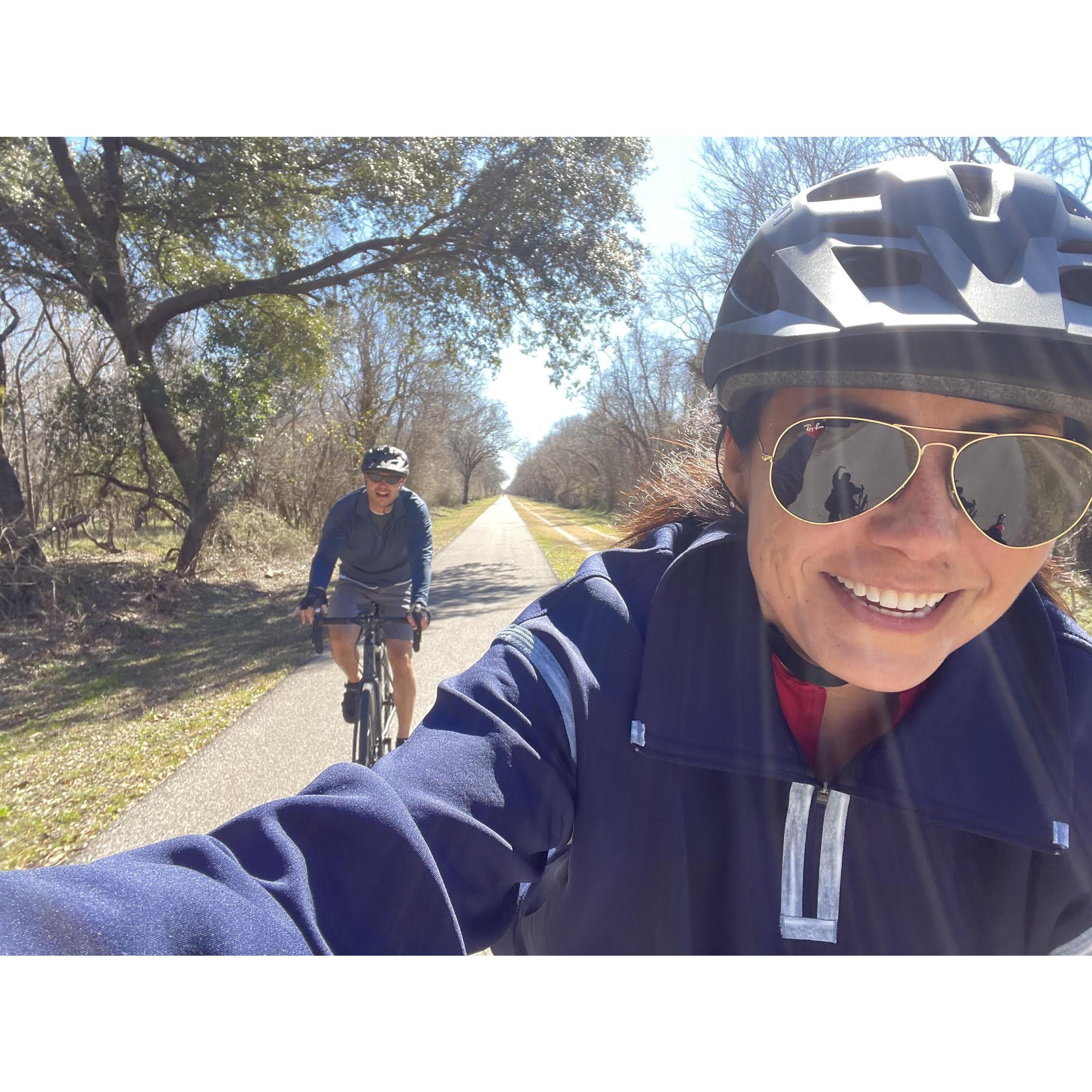 He was more of a mountain biker but I turned him into a road cyclist. My favorite cycling partner.