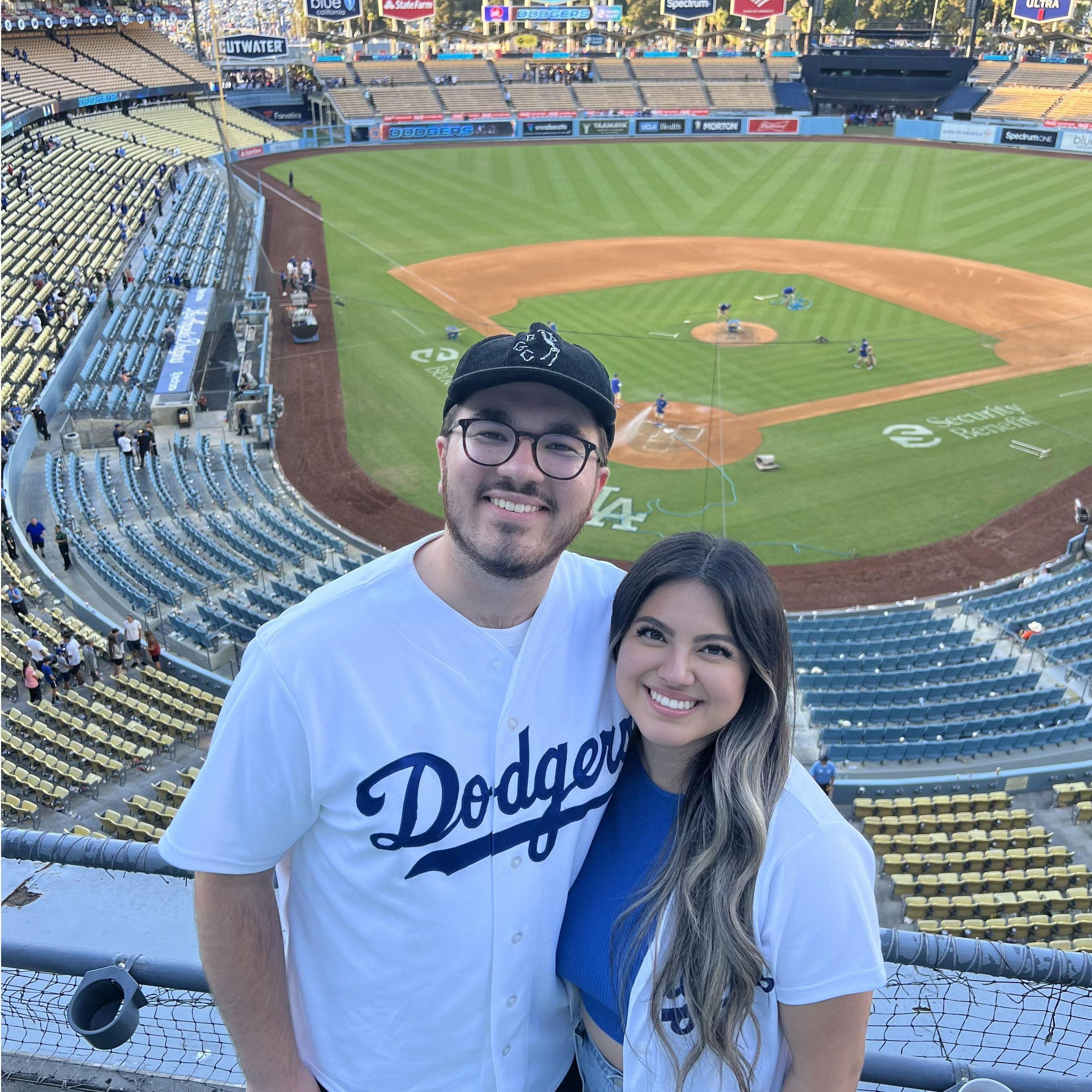 Go Dodgers! One of our initial connections was over our love for our baseball team.