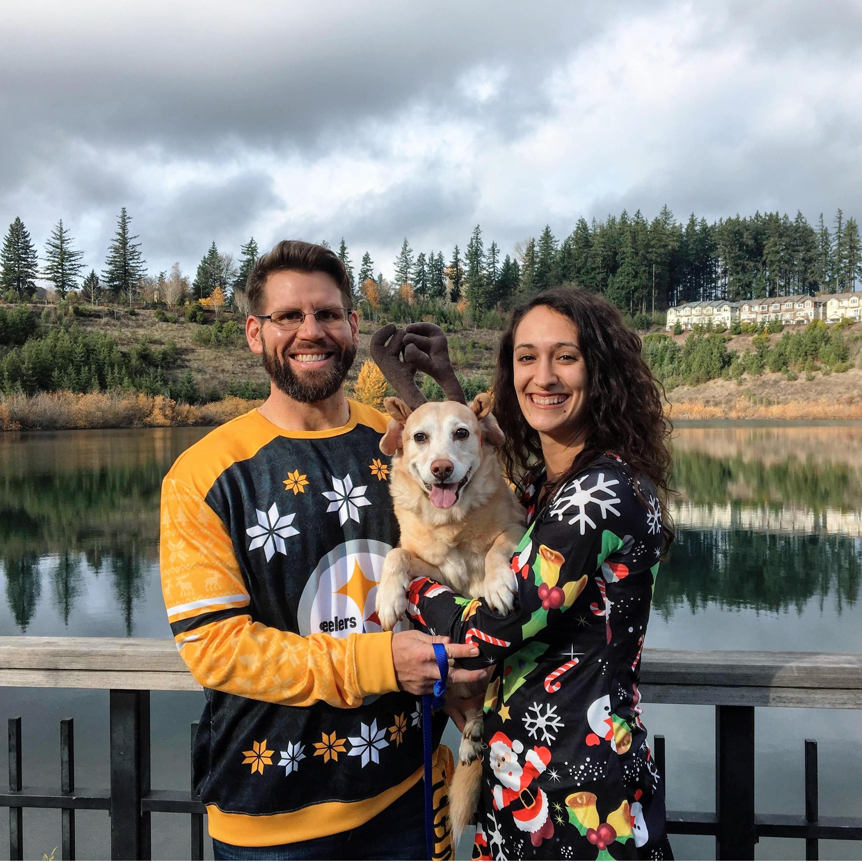 Getting ready to celebrate our first Christmas as a couple.