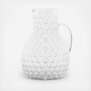 Clear Hobnail Glass Pitcher