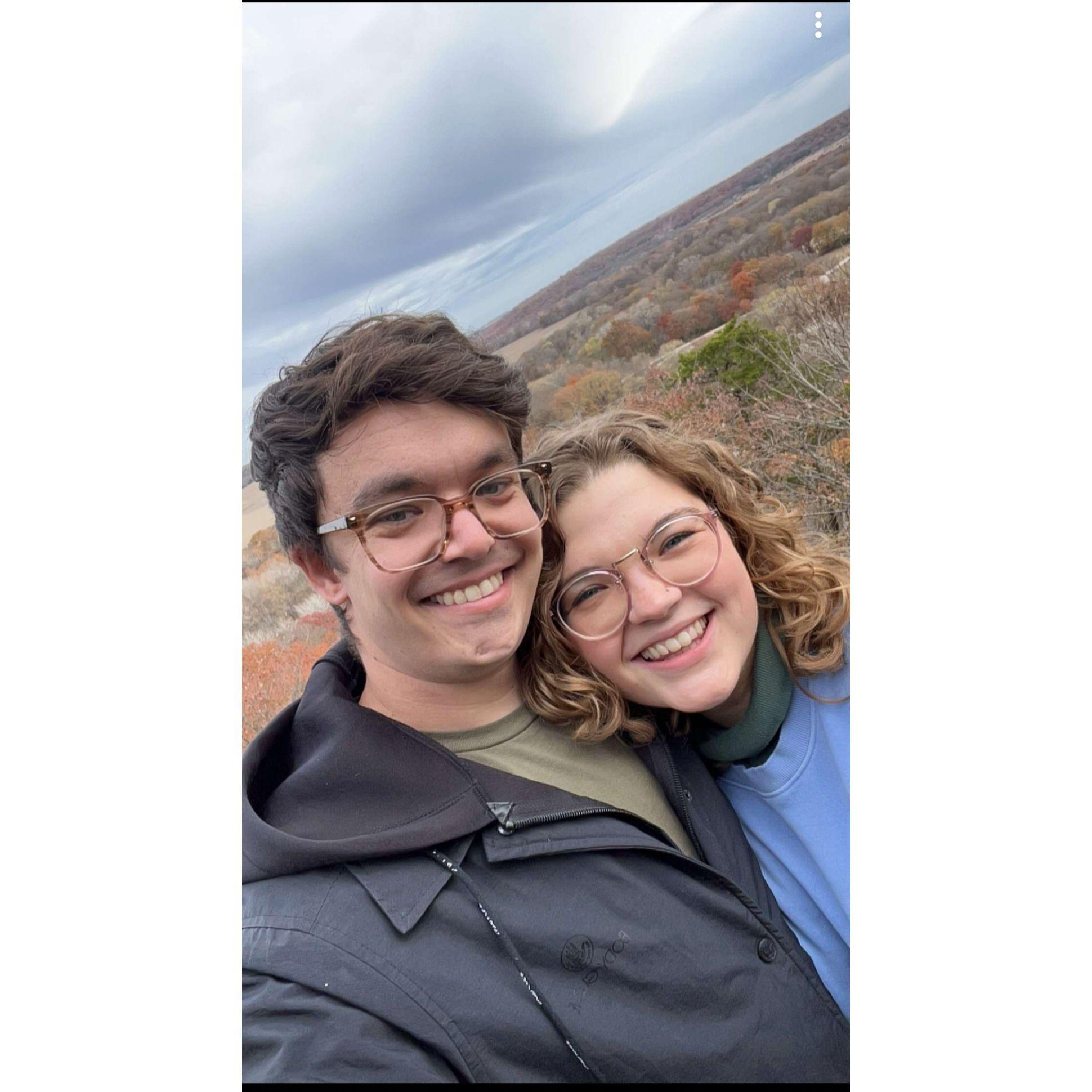 November 11th - We took this picture and later on the hike Jacob said "I love you" for the first time.