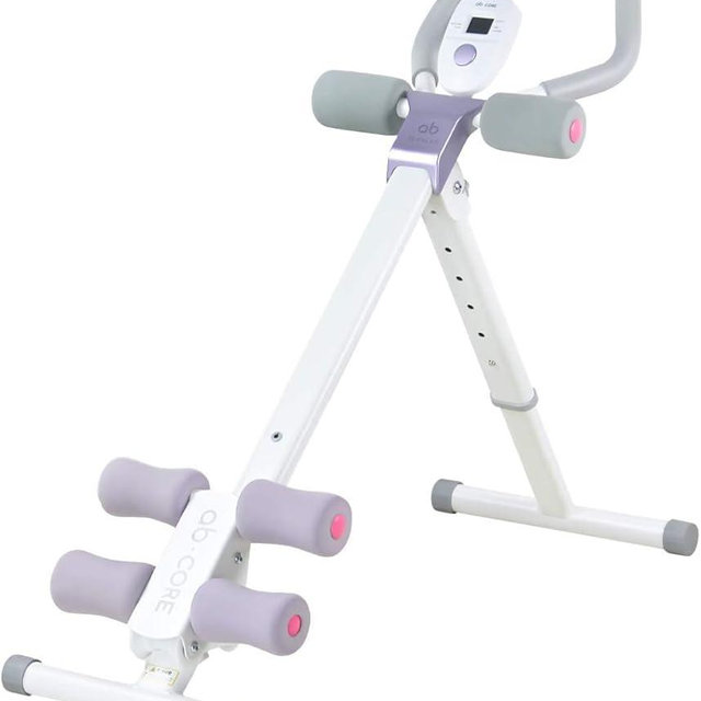leikefitness Height Adjustable Ab Trainer Abdominal Whole Body Workout Machine Waist Cruncher Core Toner, Leg, Thighs, Buttocks Shaper with LCD Monitor AB9300