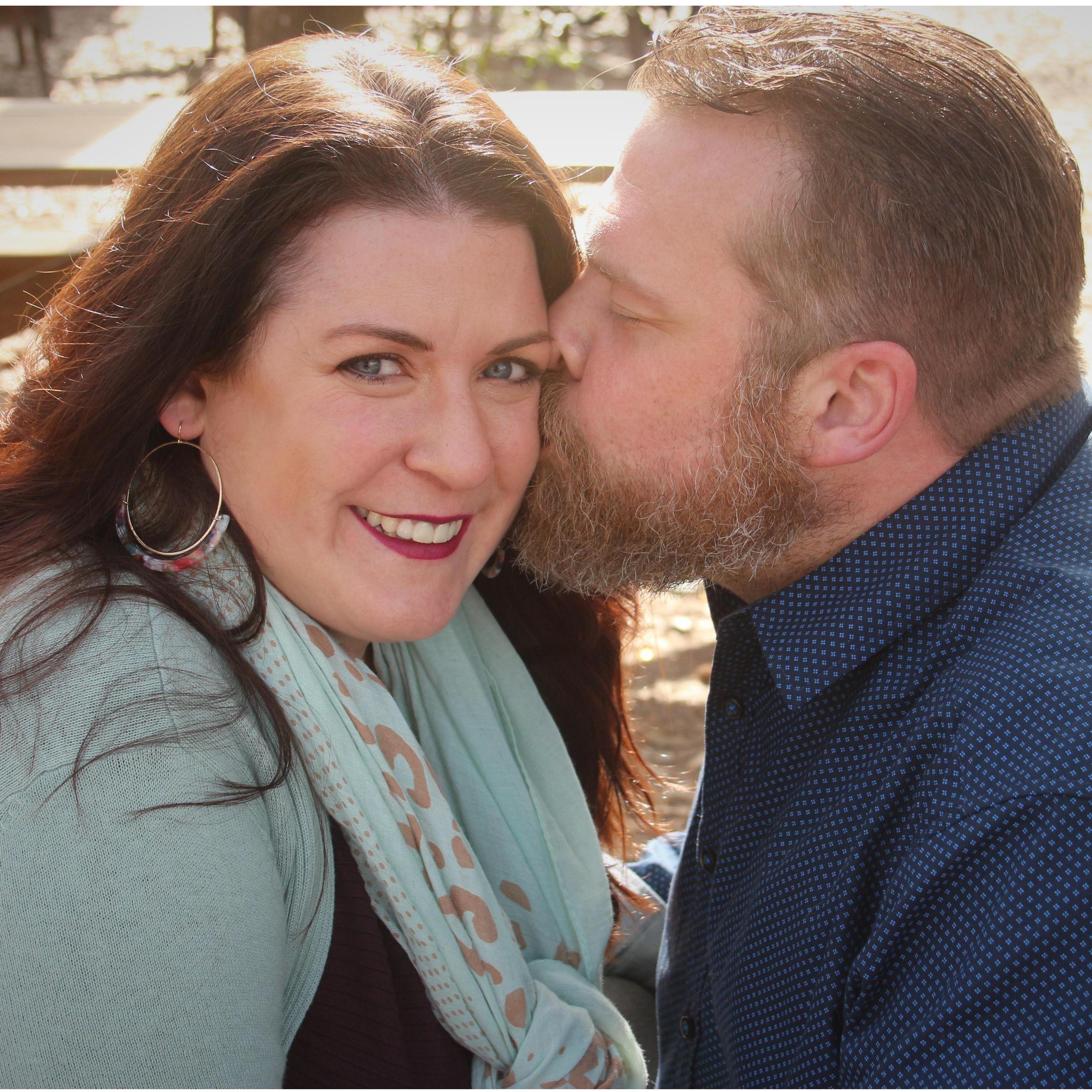 Our friend, Doni Langlois, took these great photos of us at B-52 Brewery, which is where we had our first date.