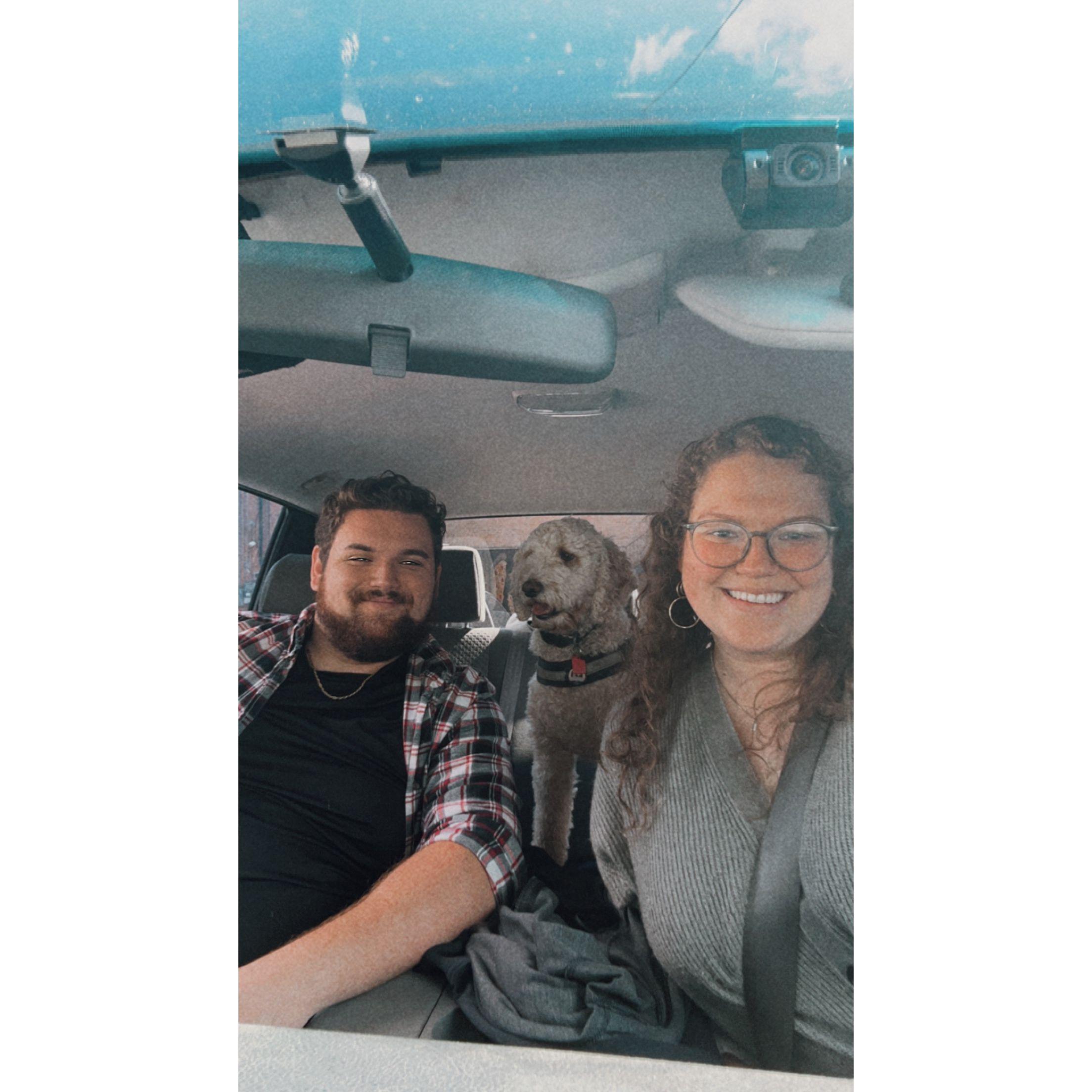 On our way to a family picnic!