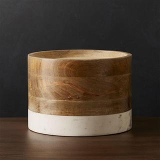 Wood and Marble Drink Dispenser Stand